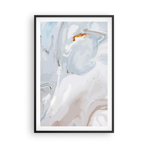 Plakat i sort ramme - Hvid opløftet - 61x91 cm