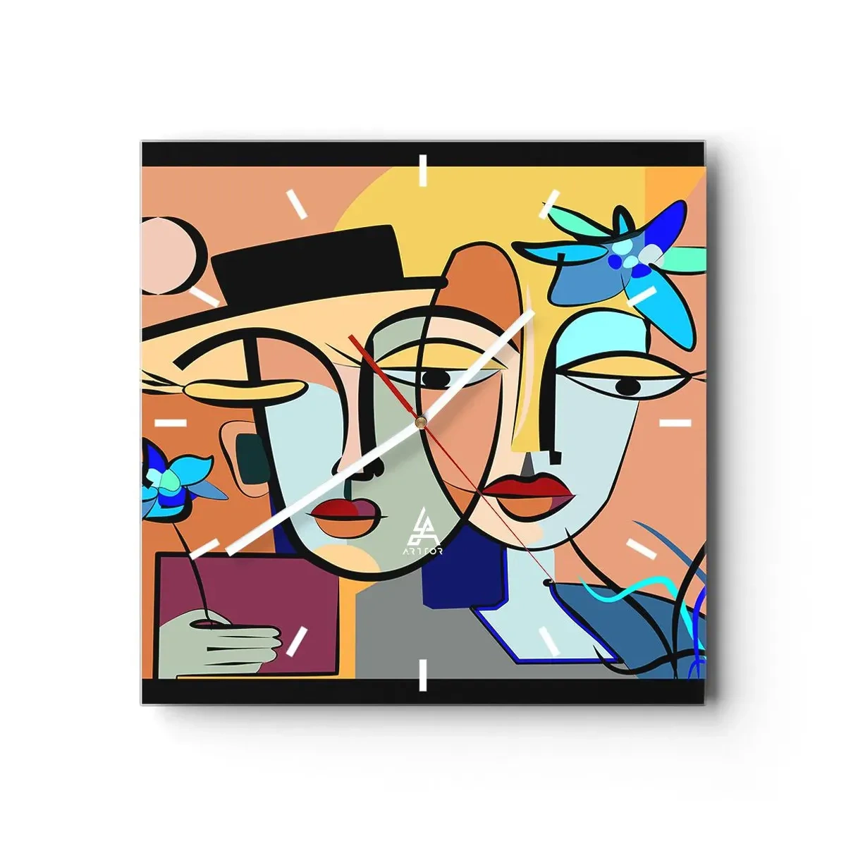 Vægur, Uret - Picassos randez vous - 30x30 cm