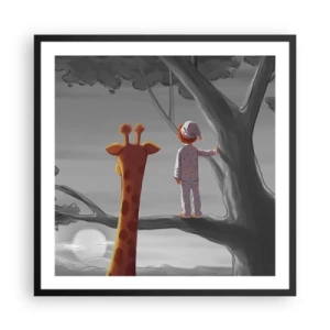 Plakat i sort ramme - Det sker virkelig - 60x60 cm