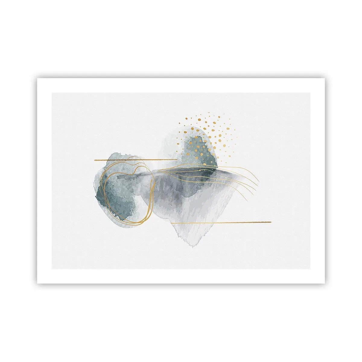 Plakat - Om forholdet mellem grå og guld - 70x50 cm