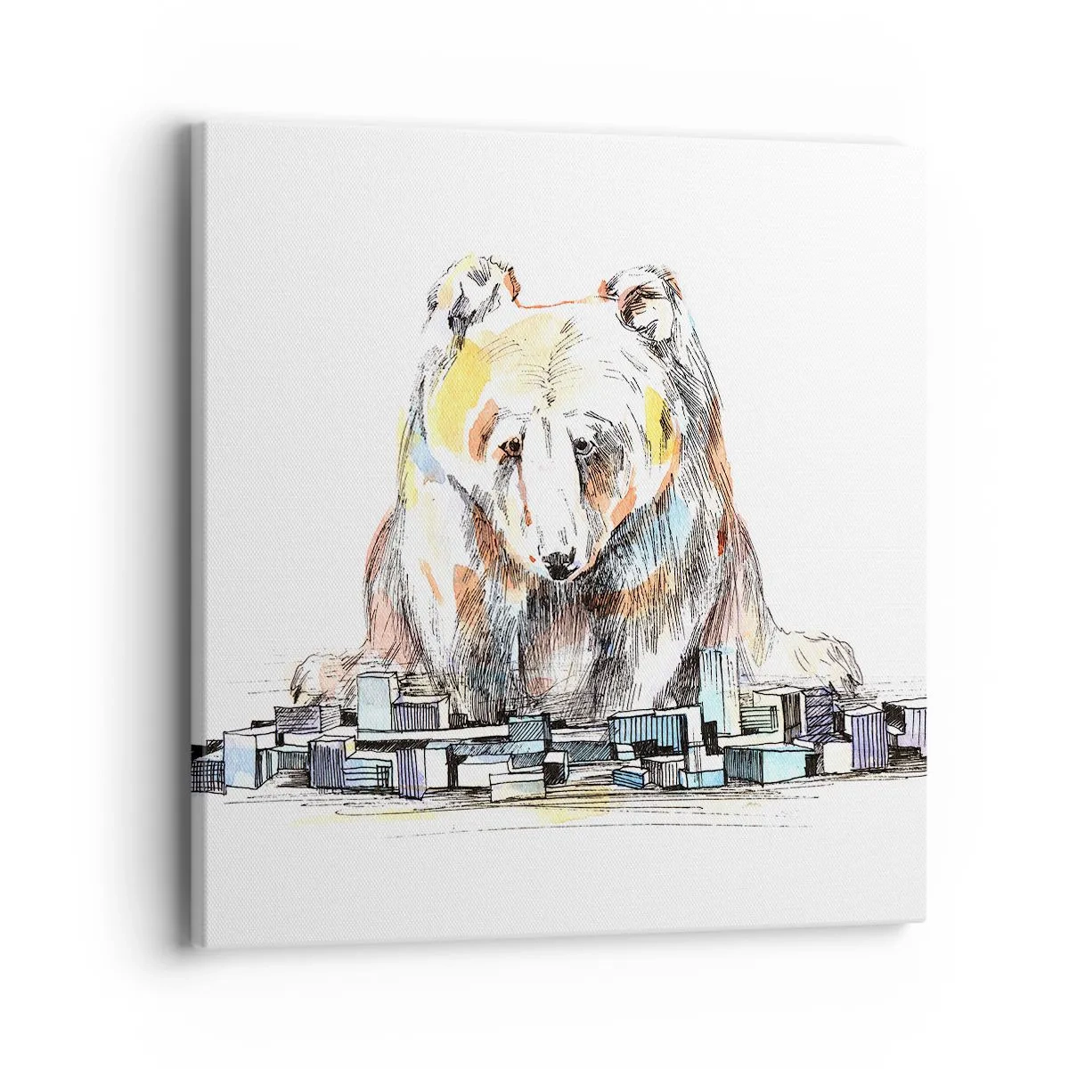 Lærredstryk - Billede på lærred - Hvordan kan man leve på den måde? - 40x40 cm