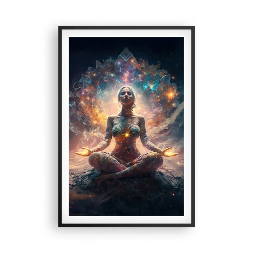 Plakat i sort ramme - Flow af god energi - 61x91 cm