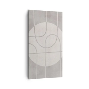 Lærredstryk - Billede på lærred - Cirkulær og lige frem - 55x100 cm