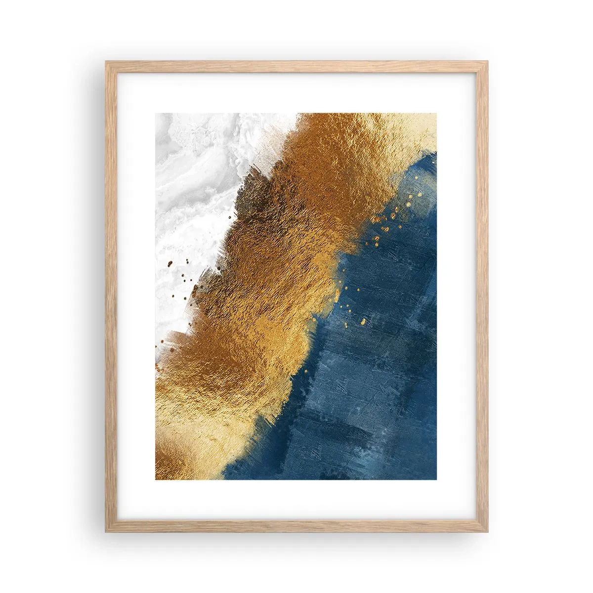 Plakat i ramme af lyst egetræ - Sommerens farver - 40x50 cm