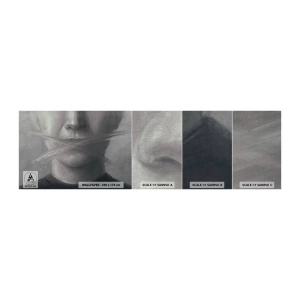 Prøve Fototapet Premium Canvas - Ikke et ord - Abstraktion, Grafik, ansigt - 100x30 cm