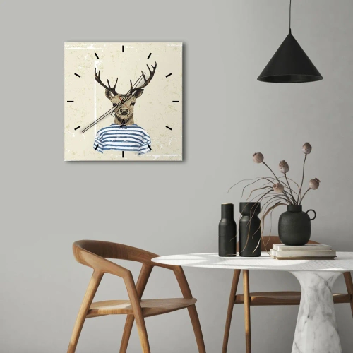 Vægur, Uret - Fordi jeg kan lide stribede skjorter! - 40x40 cm