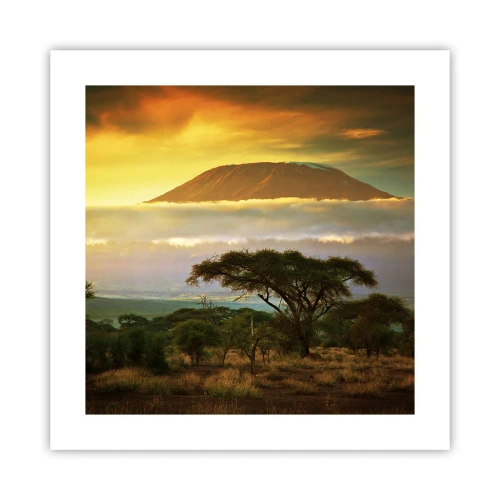 Plakat - En rejsendes drøm - 40x40 cm