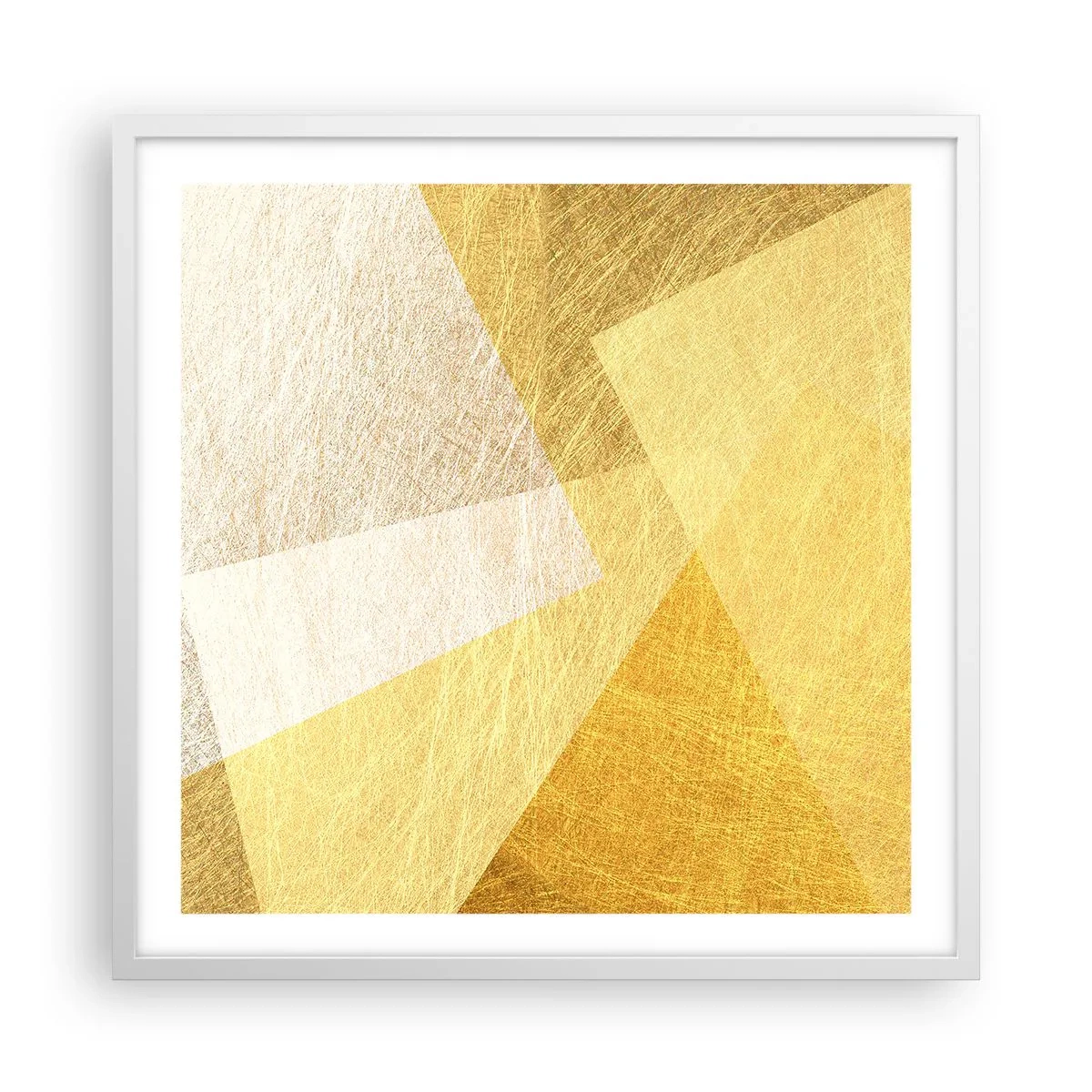 Plakat i hvid ramme - Geometriens vejr - 60x60 cm
