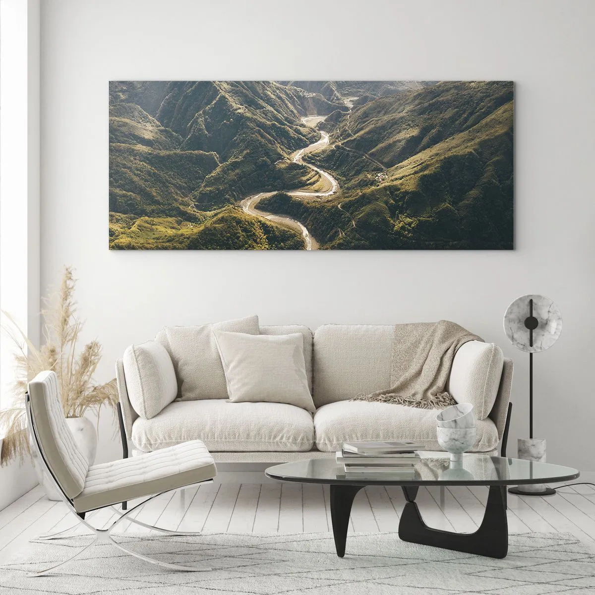Billede på glas - Direkte fra hjertet af bjergene - 160x50 cm