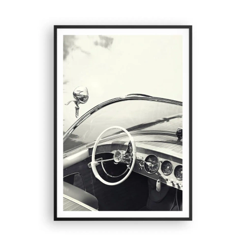 Plakat i sort ramme - Vejr for de rige - 70x100 cm