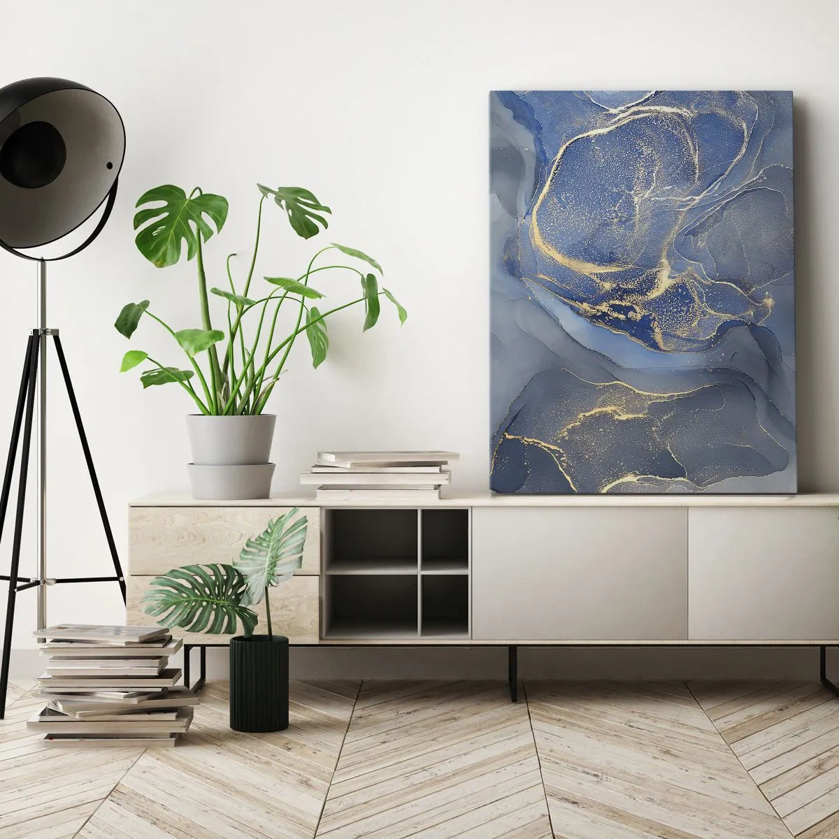 Lærredstryk - Billede på lærred - Guldstøv - 80x120 cm