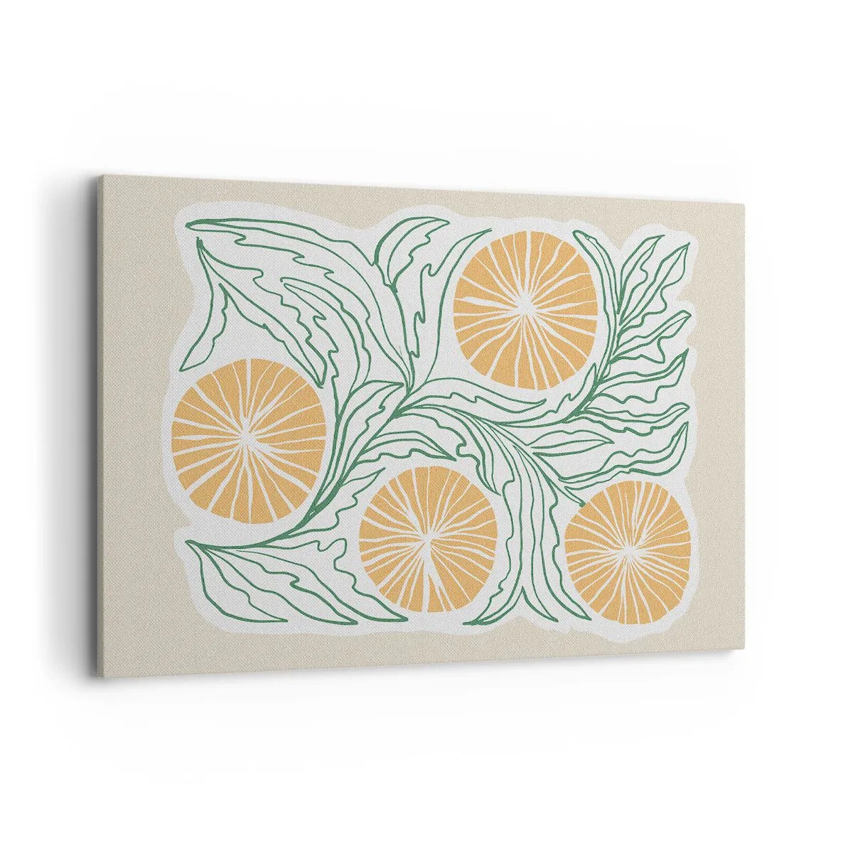 Lærredstryk - Billede på lærred - Etnisk med et strejf af abstraktion - 120x80 cm