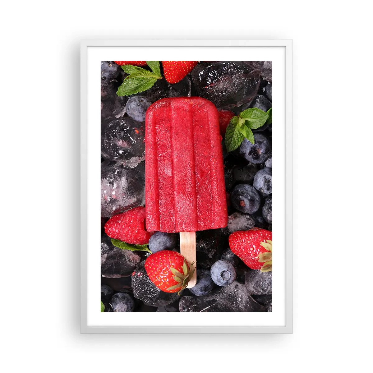Plakat i hvid ramme - En smag af varm sommer - 50x70 cm