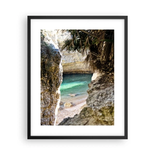 Plakat i sort ramme - Turkis bugt - 40x50 cm