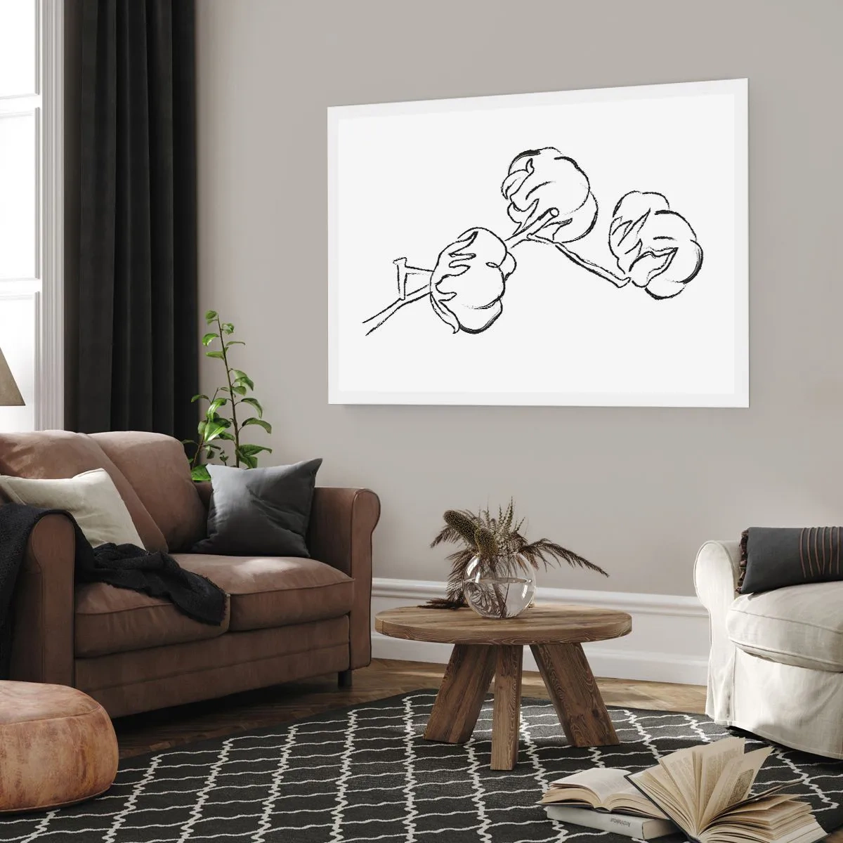 Plakat - Bomuld ned - 50x40 cm