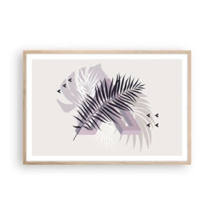 Plakat i ramme af lyst egetræ - Skygge af en skygge - 91x61 cm