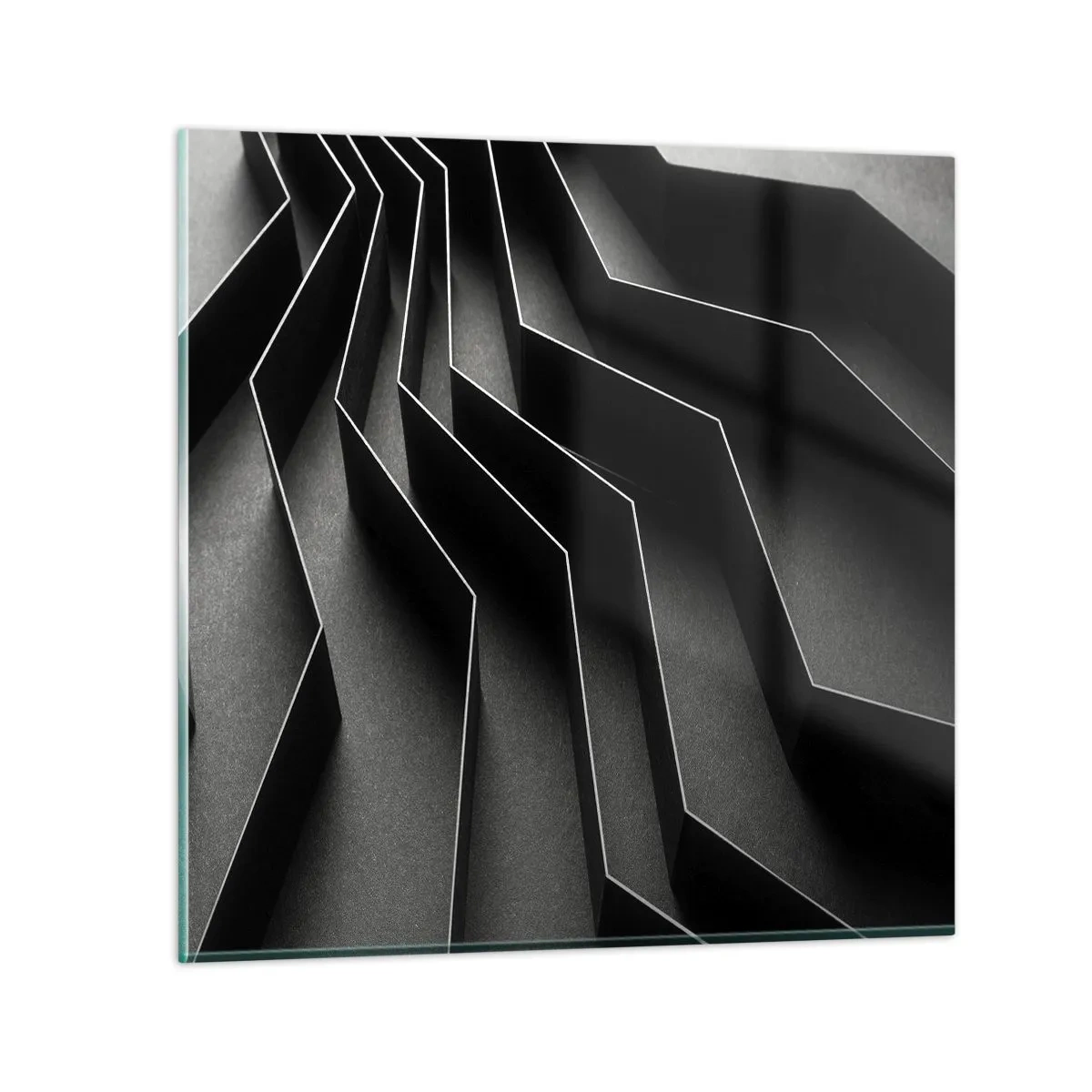 Billede på glas - Rumlig orden - 40x40 cm