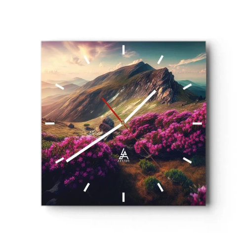 Vægur, Uret - Sommer i bjergene - 30x30 cm