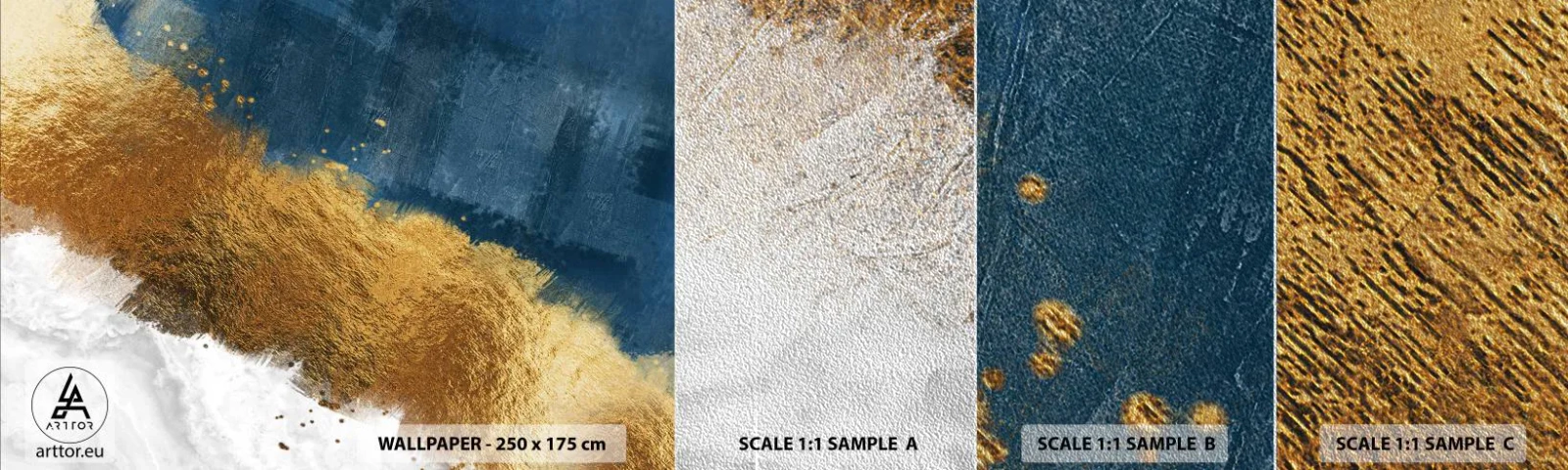 Prøve Fototapet Premium Sand - Sommerens farver - Art Deco, Stykke, Moderne - 100x30 cm