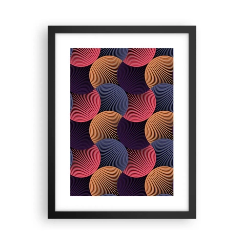 Plakat i sort ramme - I en cirkulær rytme - 30x40 cm