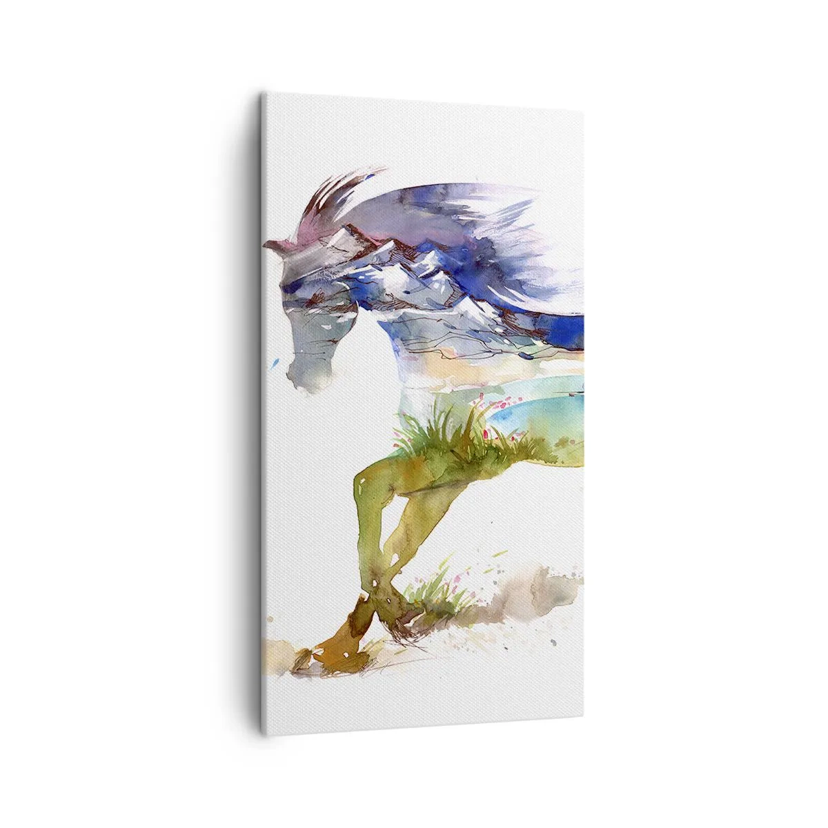 Lærredstryk - Billede på lærred - Fra engen lige op til himlen - 45x80 cm