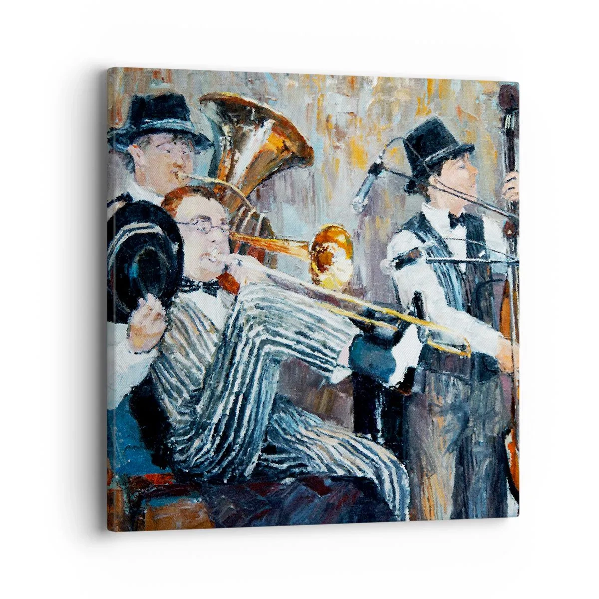 Lærredstryk - Billede på lærred - Alt det jazz - 40x40 cm