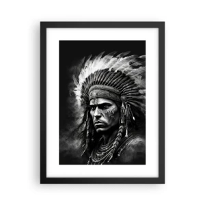 Plakat i sort ramme - Leder og kriger - 30x40 cm