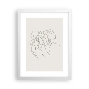 Plakat i hvid ramme - Forviklet i følelser - 30x40 cm