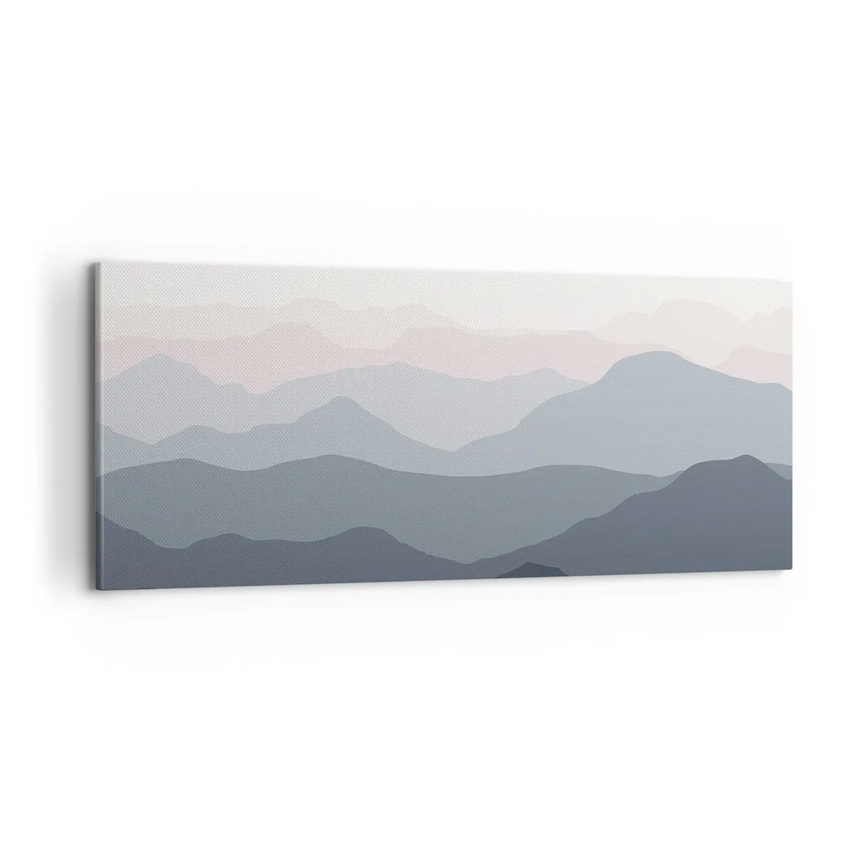 Lærredstryk - Billede på lærred - Bølger af bjerge - 100x40 cm
