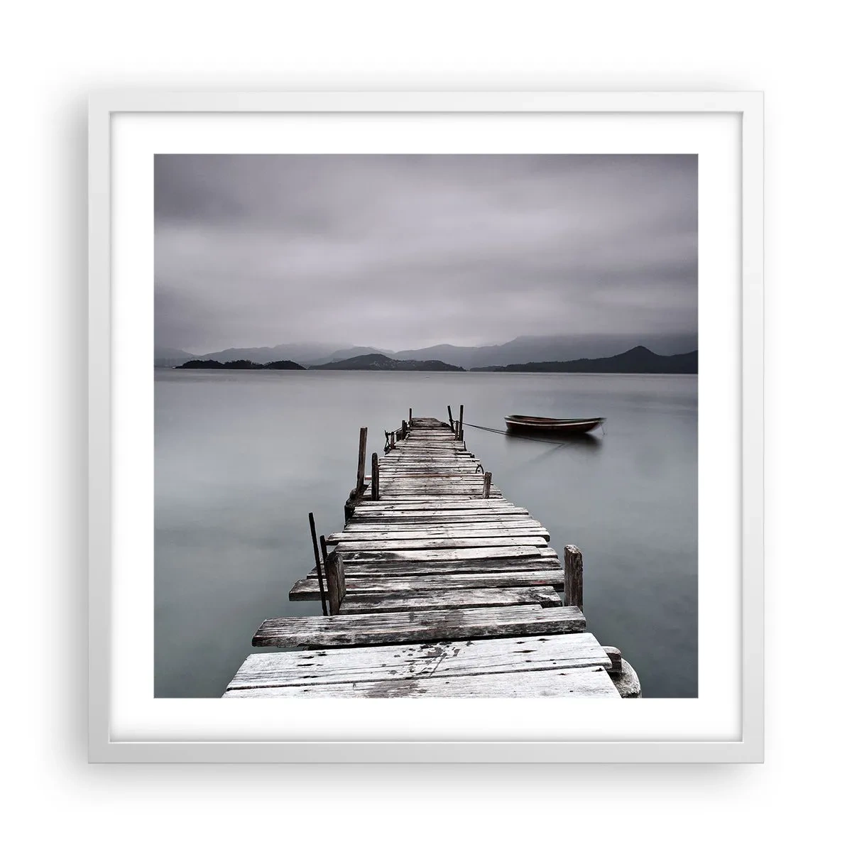 Plakat i hvid ramme - Du kan tage af sted i morgen - 50x50 cm