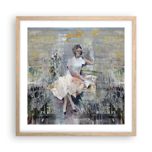 Plakat i ramme af lyst egetræ - Klassisk og moderne - 50x50 cm