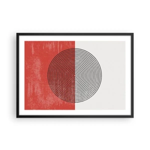 Plakat i sort ramme - Lige til sagen - 70x50 cm