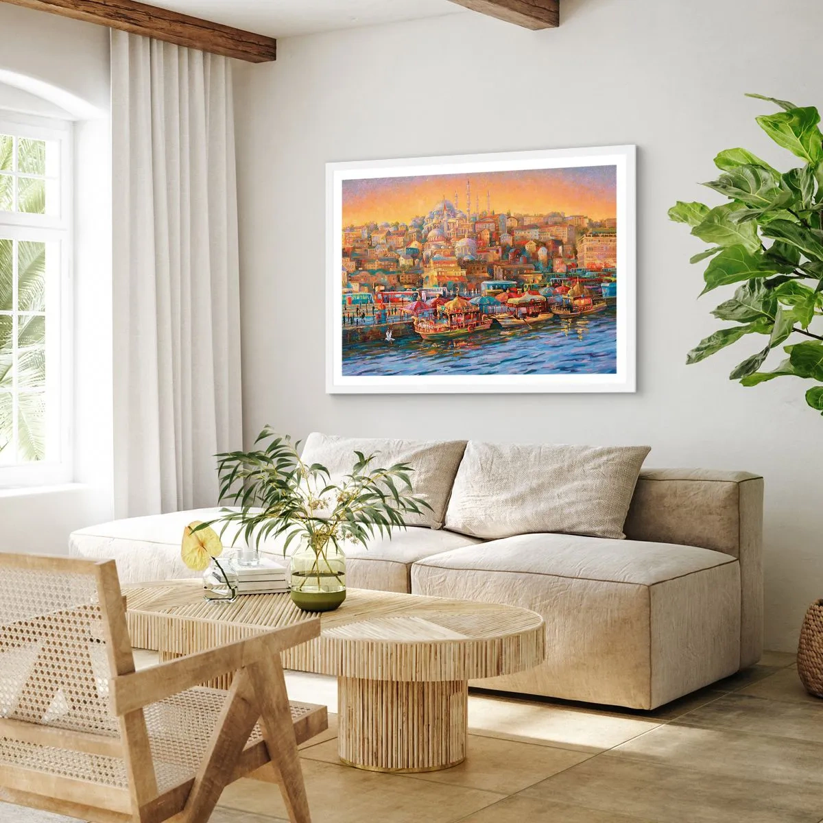 Plakat i hvid ramme - En historie fra Istanbul - 100x70 cm