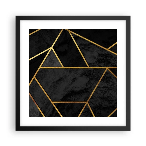 Plakat i sort ramme - Mørke og lys - 40x40 cm