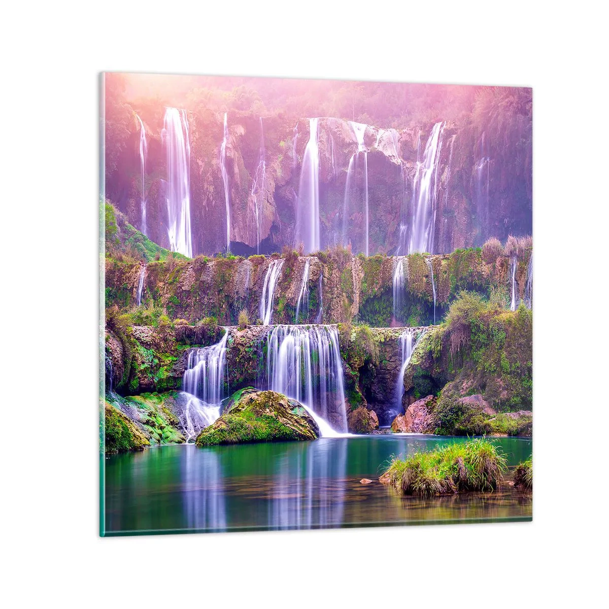 Billede på glas - Trappe til himlen - 60x60 cm