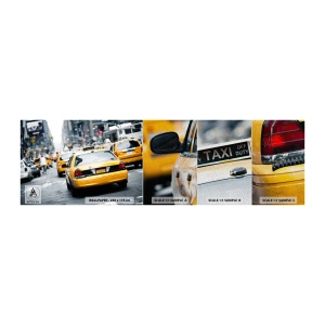 Prøve Fototapet Premium Sand - Kun i denne by - By, New York, Taxa - 100x30 cm