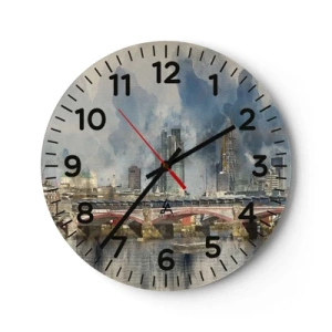 Vægur, Uret - London i al sin pragt - 30x30 cm