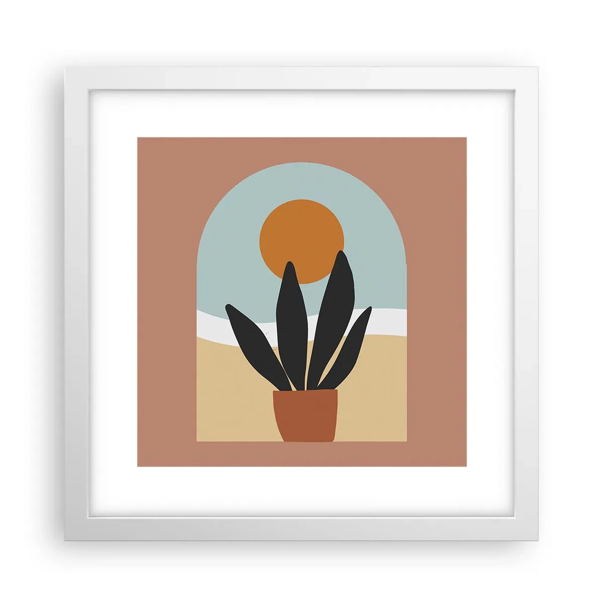 Plakat i hvid ramme - Små glæder - 30x30 cm