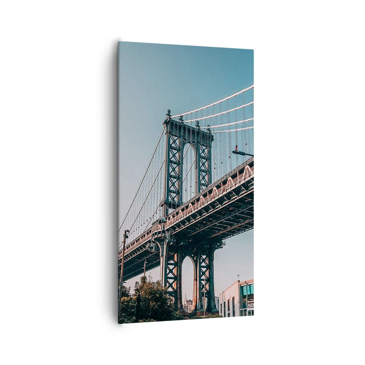 Lærredstryk - Billede på lærred - Over byens bølger - 65x120 cm