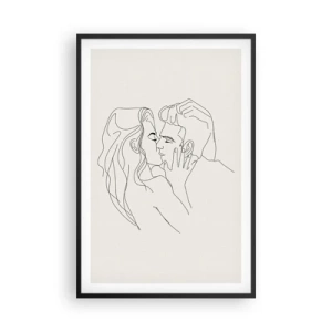 Plakat i sort ramme - Forviklet i følelser - 61x91 cm