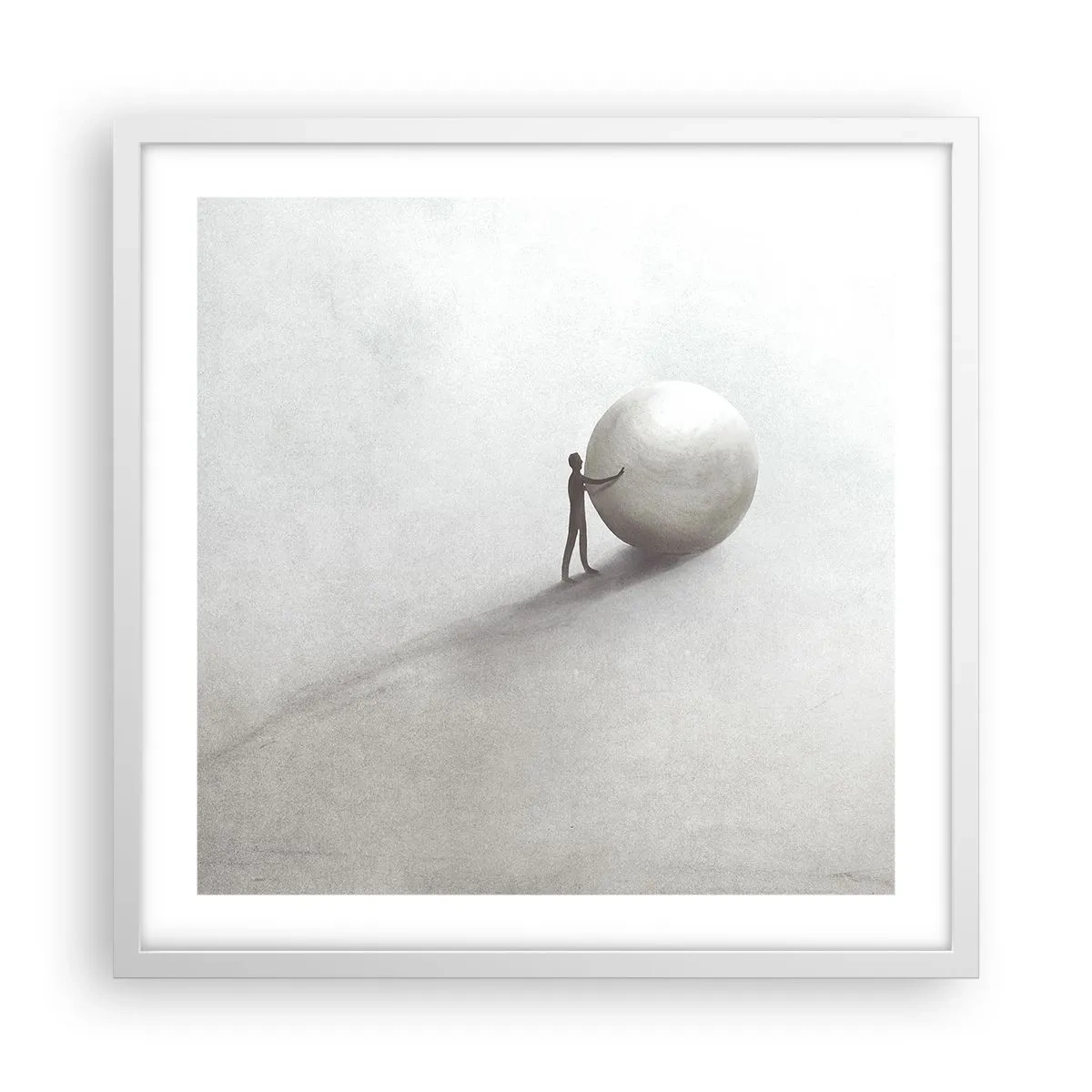 Plakat i hvid ramme - Livets spil - 50x50 cm