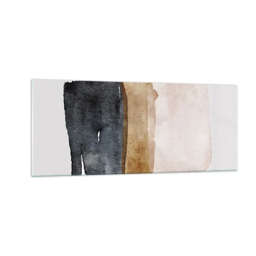 Billede på glas - Sammensætning af jordfarver - 100x40 cm