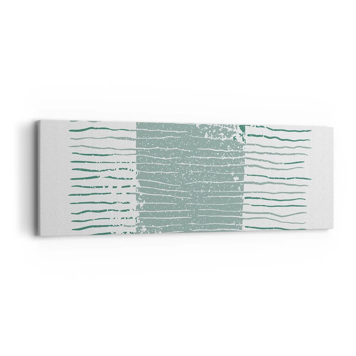 Lærredstryk - Billede på lærred - Marin abstraktion - 90x30 cm