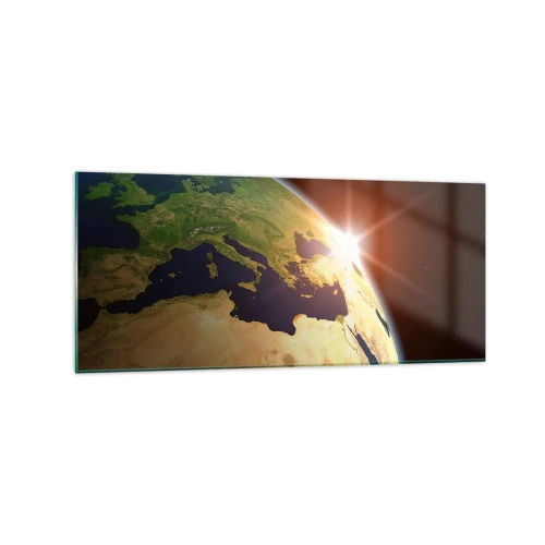 Billede på glas - Solopgang - 120x50 cm