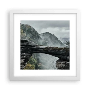 Plakat i hvid ramme - Eventyret er ved at begynde - 30x30 cm