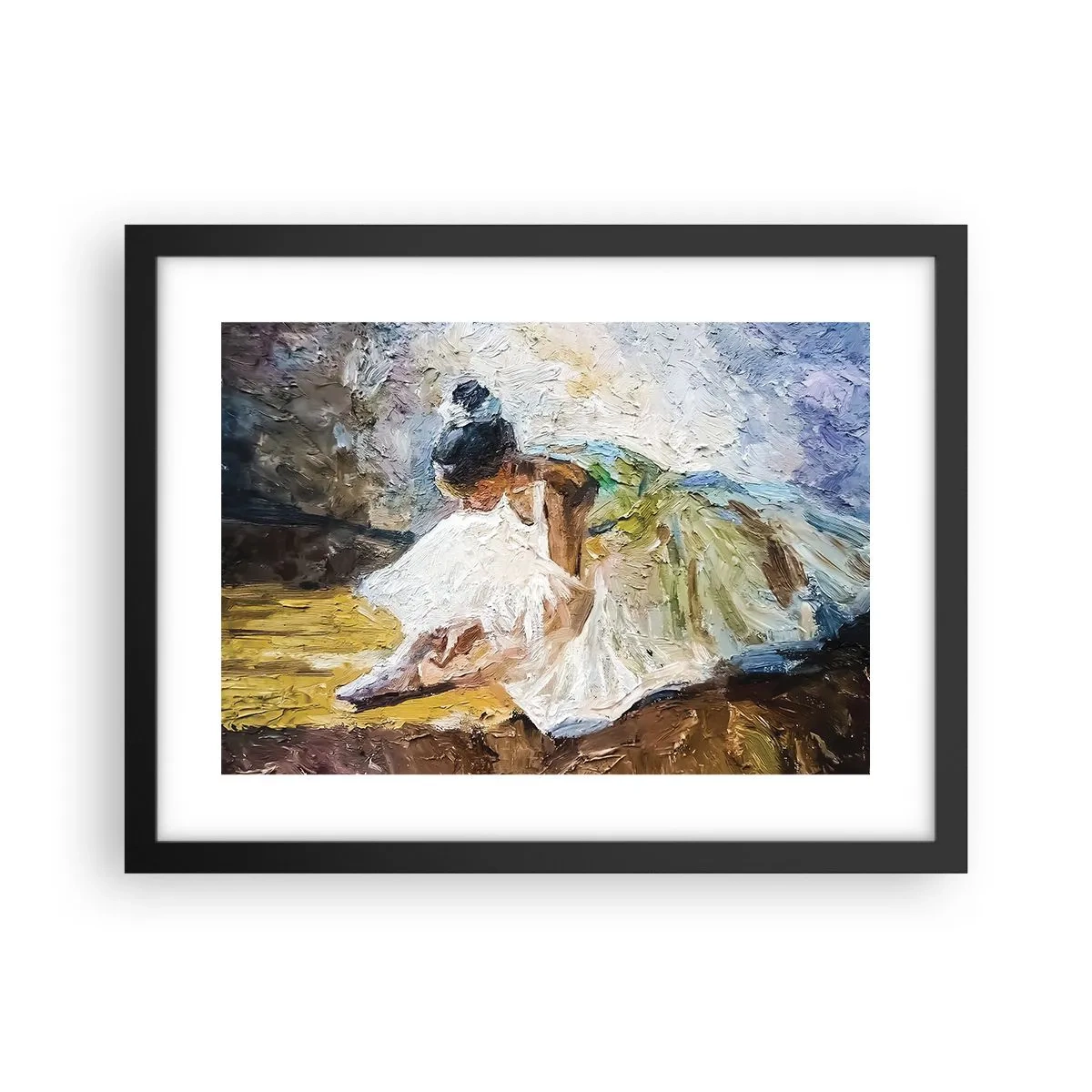 Plakat i sort ramme - Fra et maleri af Degas - 40x30 cm