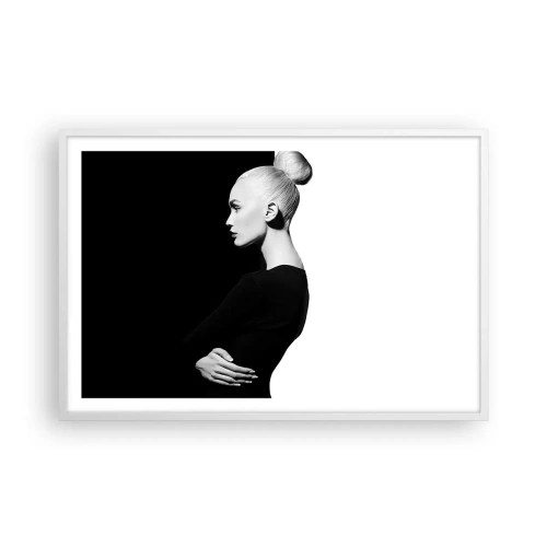 Plakat i hvid ramme - Blot en kvinde - 91x61 cm