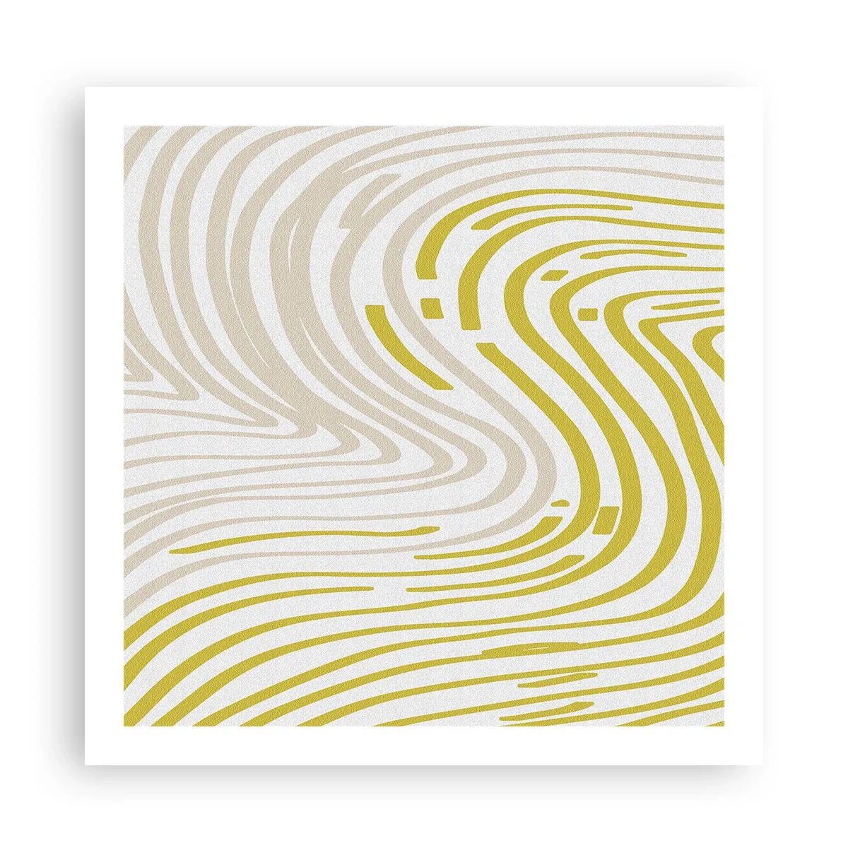 Plakat - Komposition med et blidt sving - 60x60 cm