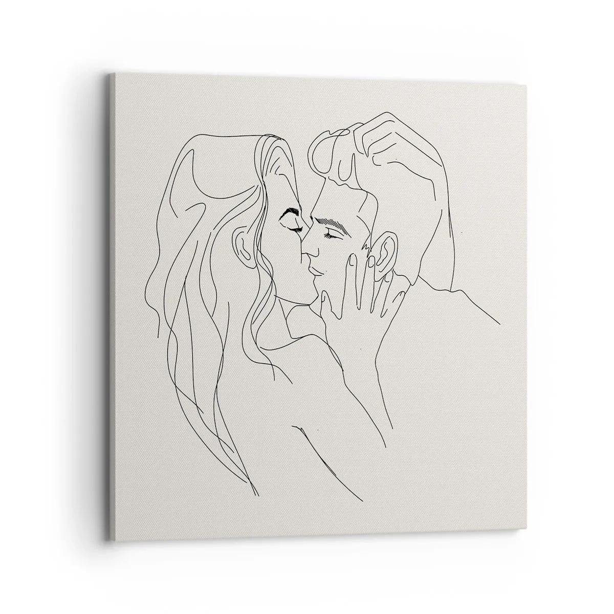 Lærredstryk - Billede på lærred - Forviklet i følelser - 70x70 cm