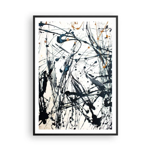 Plakat i sort ramme - Ekspressionistisk abstraktion - 70x100 cm
